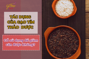 Tác dụng của gạo tím thảo dược có tác dụng dùng để giảm câm Không